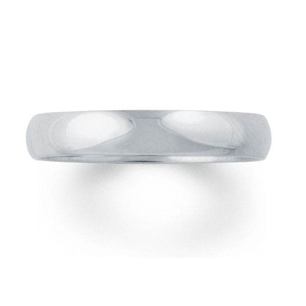 4mm Plain Wedding Band in 14K White Gold