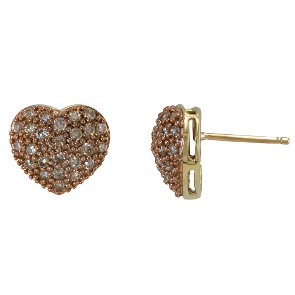 1/2 ct. t.w. Champagne Diamond Earrings in 10K White Gold