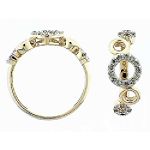 1/10 ct. tw. Diamond and 10K Yellow Gold Five Circle Ring