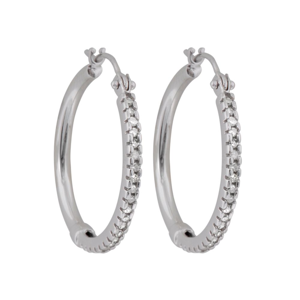 1/4 ct. tw.* Diamond Hoops