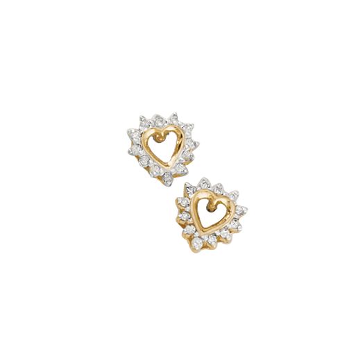 1/4 ct. tw. Diamond Heart Earrings