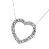Diamond Accent Heart Pendant. 10k White Gold