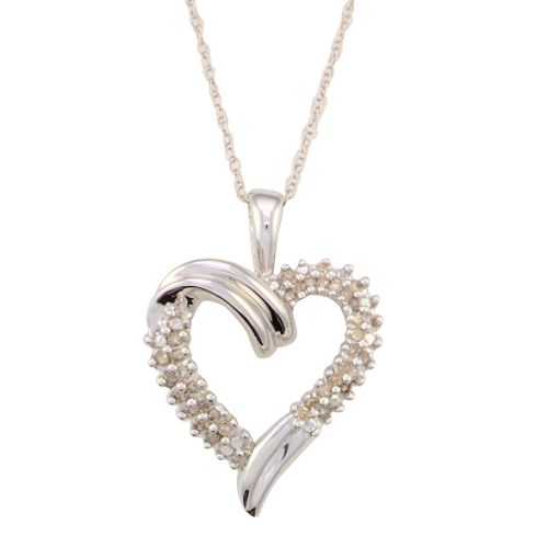 1/4 ct. tw. Diamond White Gold Heart Pendant