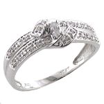 Ambras 1/10 ct.t.w.* Diamond Designer Inspired Ring. 10k White Gold