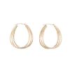 14kt Triple Row DC Hoop