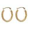 14kt Stone DC Hoop