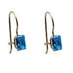 10Kt Oct Blue Topaz CZ on Wire