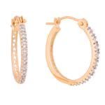 1/10 ct. tw. Diamond Hoop Earrings