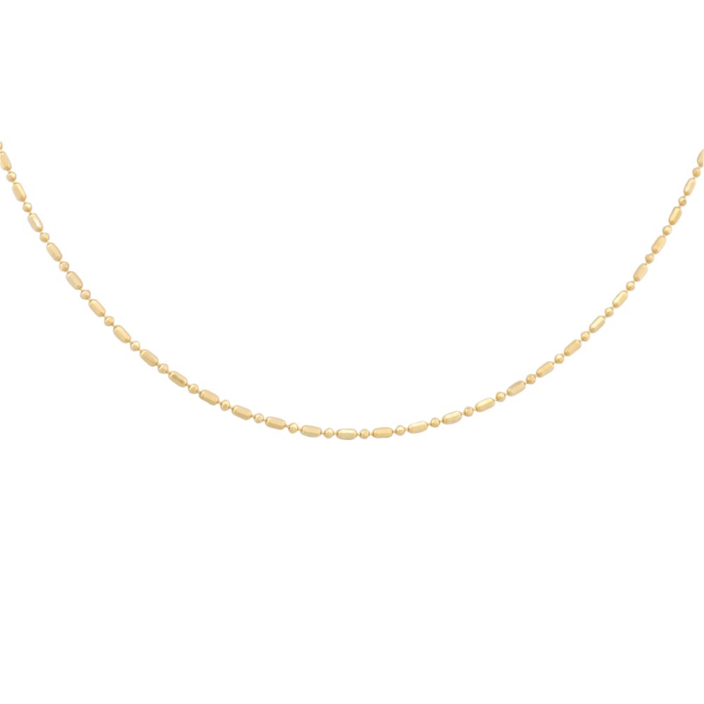 14kt 20" Beaded Bar Chain