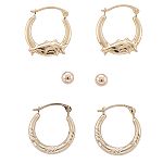 10Kt Ball and 2 Hoop Set