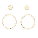 14Kt DC Ball and Twist Hoop Set