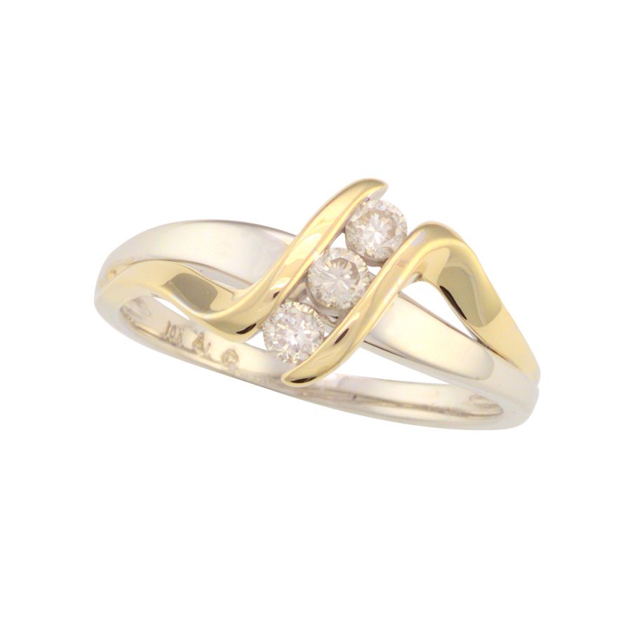 PRICE DROP! 1/5 ct. tw.* Diamond Two-Tone Ring