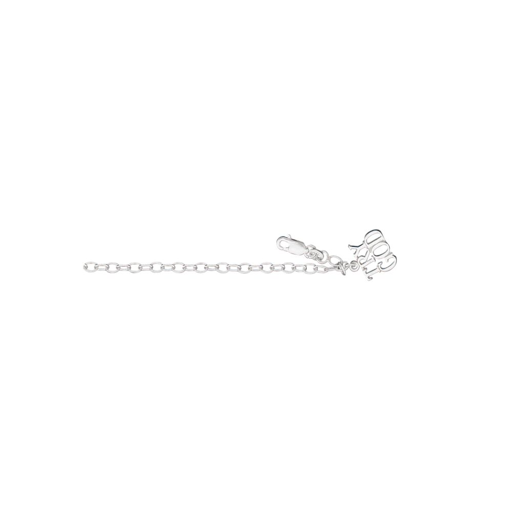 Sterling Silver Try God Charm Anklet