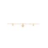 14k Yellow Gold Adjustable Polished Dangling Hearts and Angels Anklet