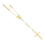 Quality Gold 14k Yellow Gold Mirror Beaded Rosary by Quality Gold