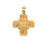 14K Yellow Gold 4-Way Medal Pendant - REL150