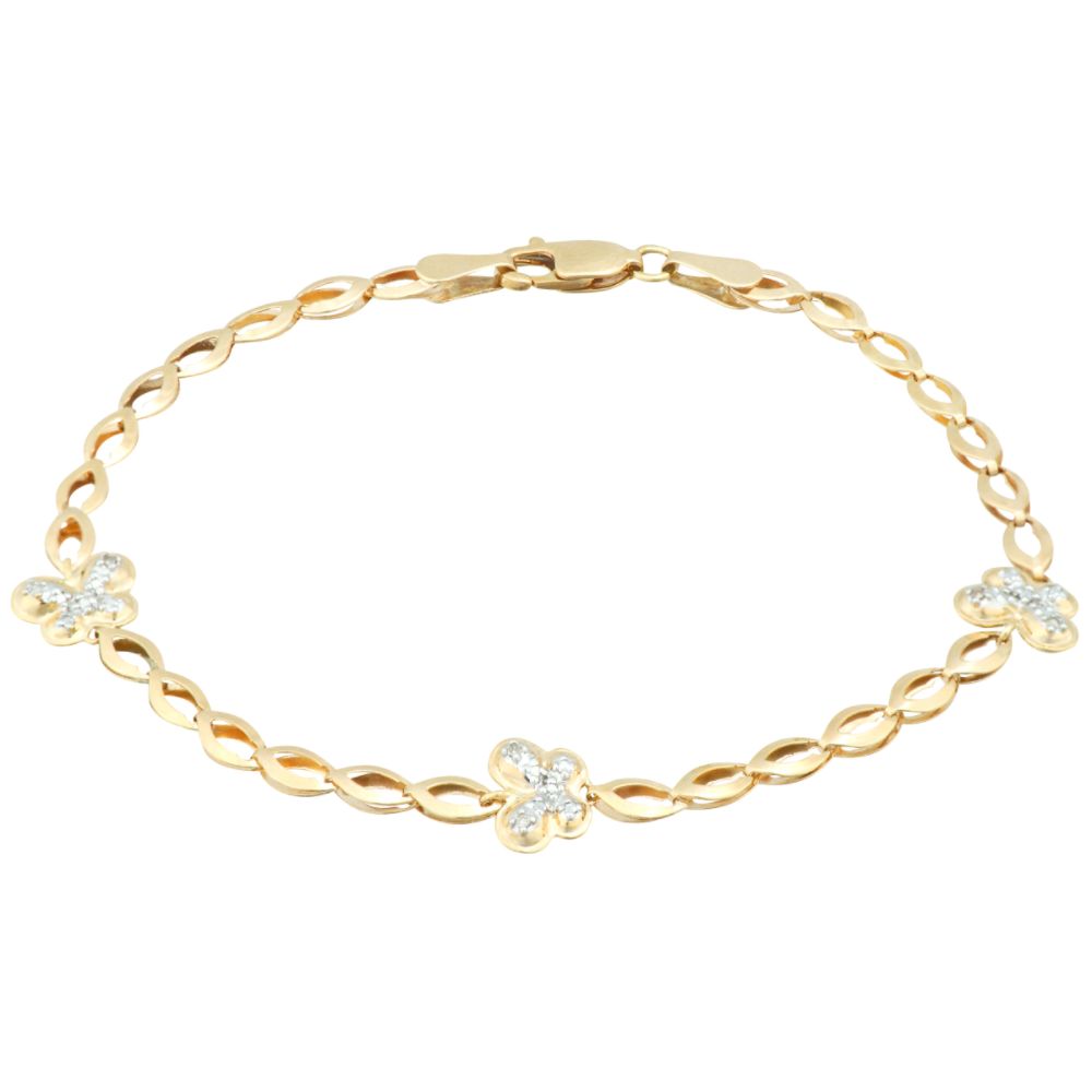 Diamond Accent Butterfly Bracelet