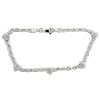 10K White Gold 7 in. Heart Bracelet with Diamond Accents