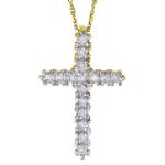 10K Yellow Gold .25 CTW Diamond Cross Pendant
