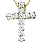 Diamond Cross .50 ct. t.w. Pendant in 10K Yellow Gold