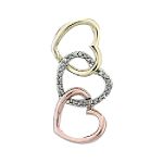 1/8 ct. tw. Diamond Triple Heart Pendant