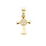 14K Yellow Gold Celtic Cross Pendant - C1943