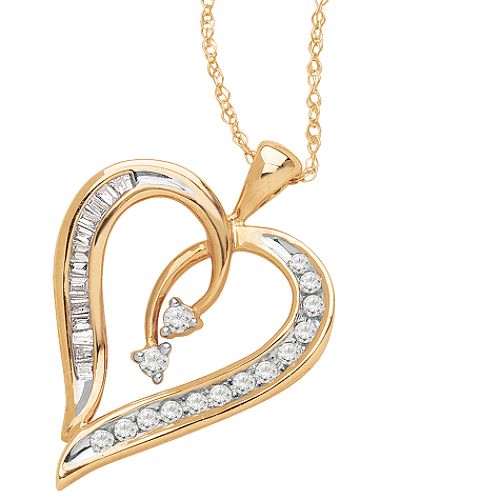 1/5 ct. tw. Diamond Heart Serpent Pendant