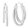 Silver Diamond Earrings