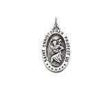 Quality Gold Sterling Silver St. Christopher Medal