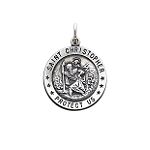 Quality Gold Sterling Silver St. Christopher Medal