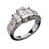 3 ct. tw.* Diamond 3-Stone Ring. 14K White Gold