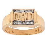 Combine International Mens Diamond Accent Dad Ring