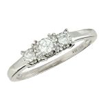Paul Winston 1/4 ct. tw.* 3 Stone Diamond and Gold Ring