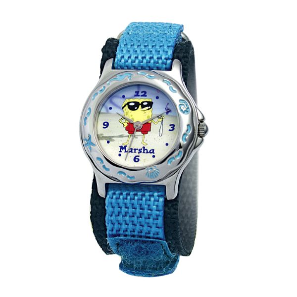 Nickelodeon Personalized Sponge Bob with sunglasses Turquoise strap