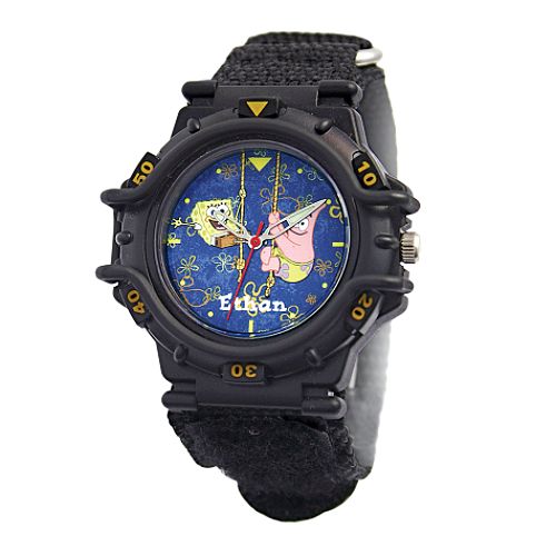 Nickelodeon Personalized Sponge Bob oversized diver style with black velcro strap