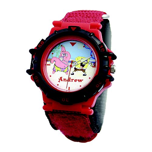 Nickelodeon Personalized Sponge Bob oversized diver style with red velcro strap