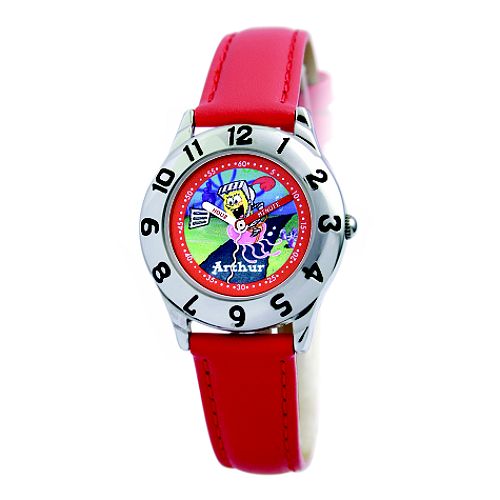 Nickelodeon Personalized Sponge Bob Time Teacher Red leather strap