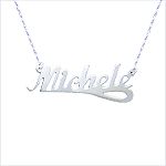 Personalized White Gold Name Necklace