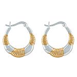 20mmTwisted Hoop Earring. 24K Yellow Gold over Sterling Silver