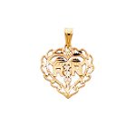Quality Gold 14k Yellow Gold Registered Nurse Heart Charm
