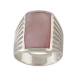Marsala Sterling Silver and Pinkshell Vented Ring