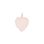 14K Rose Gold Heart disk Charm - XAC808