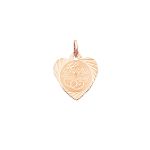 14K Rose Gold Happy Anniversary Heart Disc Charm - XAC822