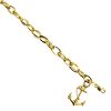 3-D Anchor Charm Bracelet. 14K Yellow Gold