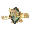 Tricolor 10K Gold Ladies Topaz Ring