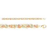 Black Hills Gold Jewelry Tricolor 10K Leaf and Vine Bracelet