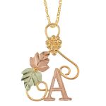 Black Hills Gold Jewelry Tricolor 10K Initial Pendants