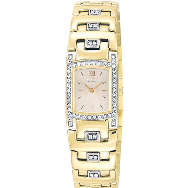 Citizen Ladies Eco-Drive Two Tone Dress Watch w/Swarovski Crystal