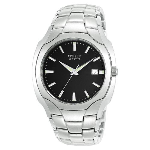 Citizen Men's Eco-Drive Stainless Steel Watch with Black Dial