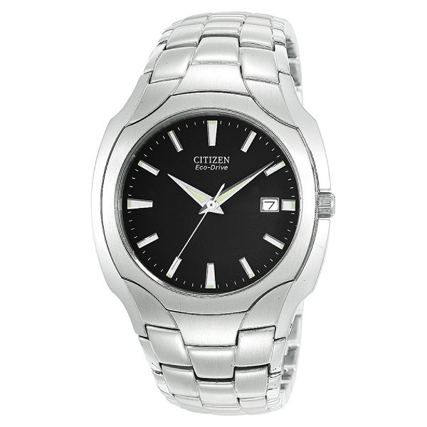 Citizen Men's Eco-Drive Stainless Steel Watch with Black Dial